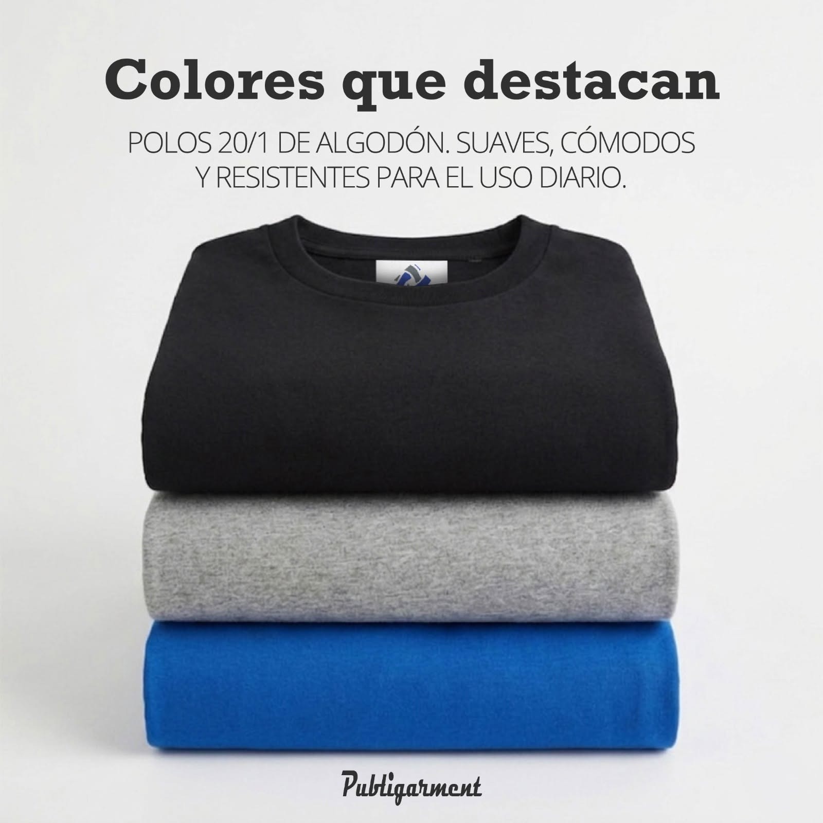 Post de Publigarment con polos 20/1 de algodón en varios colores